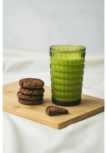Allegra Koyu Yeşil Akrilik Bardak 6'lı Set 400 Ml Su, Meşrubat, Sunum Ve Kahve Yanı İçin Cam D