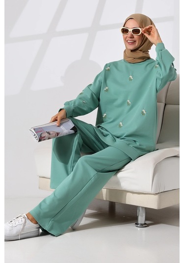 Kadın Mint Yeşili Mevsimlik Penye Alt Üst Spor Ve Rahat Ikili Tunik Pantolon Şık Tesettür Takım Mint Yeşili Kadın Mint Yeşili Mevsimlik Penye Alt Üst Spor Ve Rahat Ikili Tunik Pantolon Şık Tesettür Takım Mint Yeşili