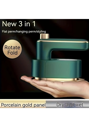 Honeybeeshop Mini Taşınabilir Seyahat Buharlı Ütü 2si 1 Arada Yeşil 230v Avrupa Fişi Ev Üniversite İçin