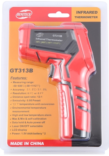 Benetech Gt313b Lcd Ekranlı Kızılötesi Termometre, Dahil Değil