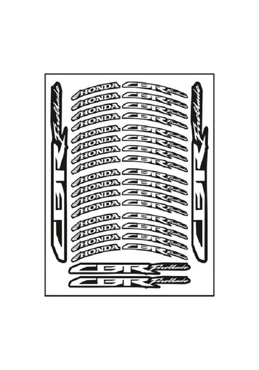 Honda Cbr Beyaz Baskı 1 Set Jant Şeridi Renkli