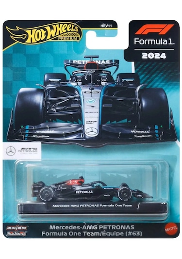 Hot Wheels Premium Formula 1 2024 Mercedes-amg Petronas 63 Yeşil