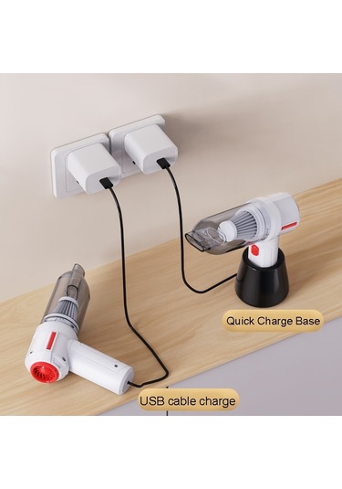 CBTxGlobal Suıtu St-6629 3 In 1 5500pa Araba Kablosuz Elektrikli Süpürge 3 Mod Siyah - Usb Kablosu