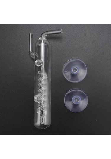 Moveevo Akvaryum Co2 Baloncuk Sayaç - Kristal Cam Spiral Dışarıdaki Su Bitkileri Tankı İzleme Aleti, Asit-üç Alkaline Dayanıklı, Sabit Emici Çemberli
