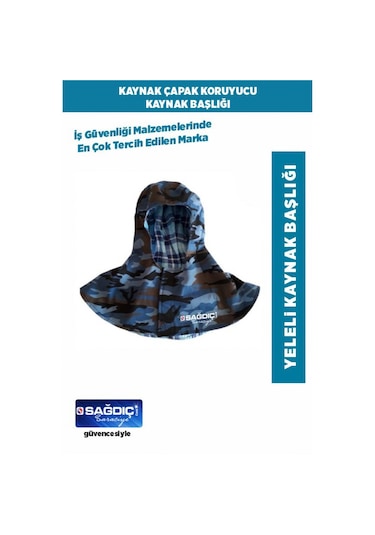 Kaynakçı Kamuflaj Uzun Yeleli Lacivert Başlık