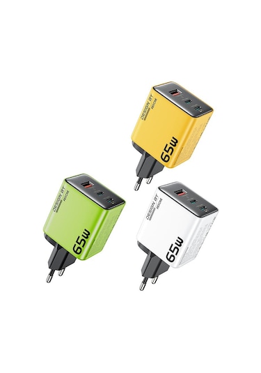 Wk Wp-u45 Keylour 65w Tip-cx2, Usb Gan Şarj Cihazı, Fiş: Ab Fiş Yeşil Yeşil