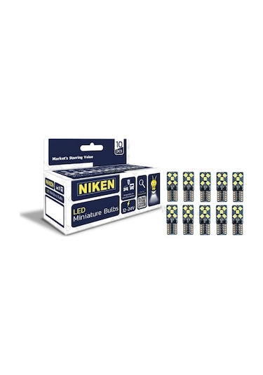 Duolight T10 Led 10 Adet Oto Park Plaka Ampulü Beyaz 6000k