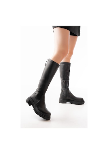 812-2291 Siyah Fermuarlı Günlük Kadın Çizme Diğer