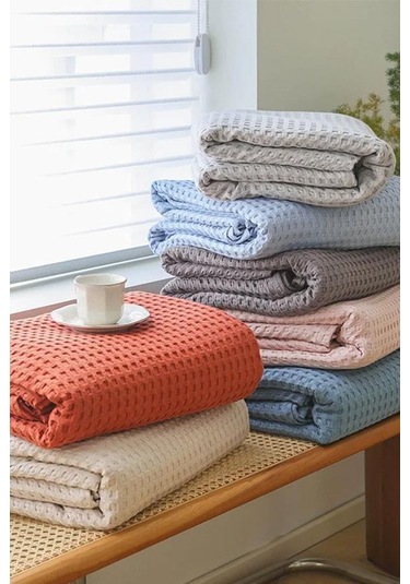 Mulberry Havuzlu Pike %100 Pamuk Kalın İplik Ev Dekorasyonu Tek Kişilik 170x240 Sütlü Kahve