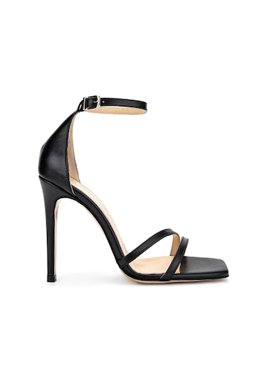 Tamer Tanca Kadın Hakiki Deri Siyah Deri Topuklu Ayakkabı 1132 1311 Bn Ayk Y25 Sıyah Dr Siyah