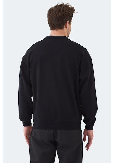 Slazenger Vadık 2li Set Erkek Oversıze Sweatshırt Siyah - Petrol