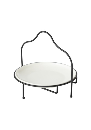 Mudo Home Gurme Standlı Sunum 22cm - Siyah Çok Renkli
