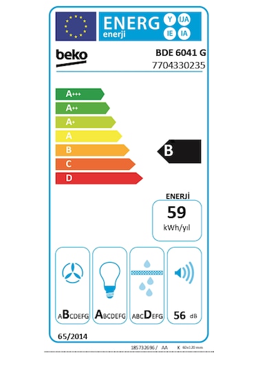 Beko BDE 6041 G Duvar Tipi Davlumbaz