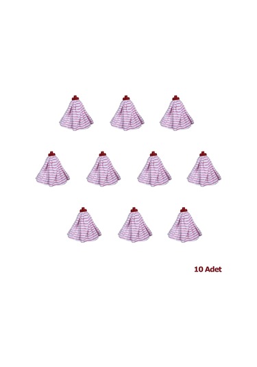 Wellsoft Tesa Yedek Mop / Islak Mop / Paspas Ucu / Püskül - Mikrofiber - 10 Adet
