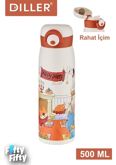 Dıller 500 Ml Rahat İçim Paslanmaz Çelik Termos Kilitli Kapak Çelik Süzgeçli -ffdıllerd9214 Çok Renkli