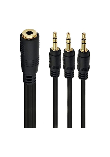 3.5 Mm Stereo Dişi 3xerkek 3.5 Mm 5+1 Ses Kablosu