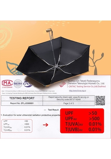 Yystore Kadın Ultra Hafif Beş Katmanlı Sekiz Kemikli Katlanır Güneş Şemsiyesi Blg6304 Çok Renkli