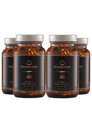 Norwegian Health Omega 3 1000 MG Somon&Morina Balık Yağı 4 x 60 Kapsül﻿﻿