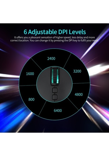 Didadodo Mufunye İblancod M1 Rgb Faresi - 6 Dpı Seviyeli Oyun Fare - Usb Kablo Usb Kablosuz 001 001