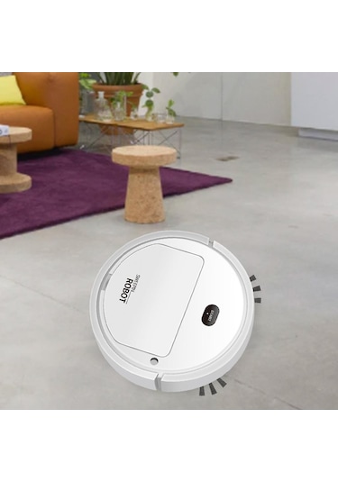 Suntek 4'ü 1 Arada Robot Süpürge Usb Şarjı Ev Evcil Beyaz