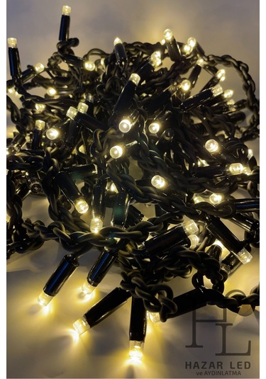 2.5 M Led Flaşlı 152 Ledli 24 Saçaklı Eklenebilir Ip65 Dış Mekan Siyah Kablolu Dekoratif Led Işık Gün Işığı Beyaz