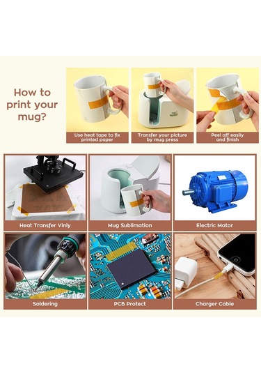 Yüksek Sıcaklığa Isıya Dayanıklı Bant Isı Yalıtım Bandı Poliimid Yapıştırıcı Yalıtım Yapıştırıcı 3d Baskı Kartı Koruma Bandı 30mm