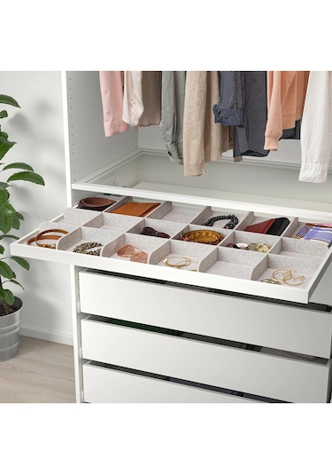 Ikea Komplement Raf İçi Düzenleyici, Açık Gri, 100x58 Cm Gri