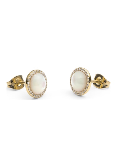 Audrey Earrings Mother Of Pearl Gold Gold