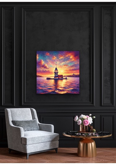 Kız Kulesi Kanvas Tablo 90x90cm