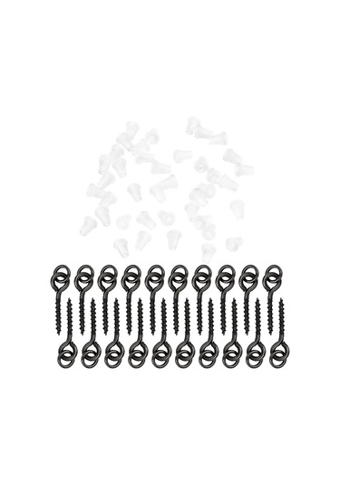 Jeehugo 20 Adet Çelik Köprü Vida + 40 Adet Beyaz Tpr Olta İğne Durdurucu, Yumuşak Yem Ve Krank İğnesini Kilitlemek İçin, Anti-korozif, Kolay Kullanım