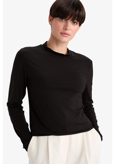 Defacto Bisiklet Yaka Uzun Kollu Üst-fall İn Love F5034ax25wnbk81 Siyah-bk81