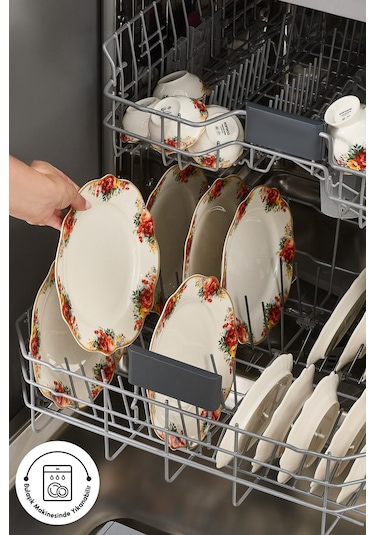 Karaca Forever Bone Amarose 26 Parça 6 Kişilik Kahvaltı Takımı Beyaz