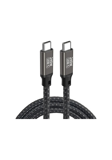 Ekılıf - Type-c To Type-c Pd3.1 Data Kablosu 240w 480mbps Qg02 0.5 Metre - Siyah - T27155 Siyah