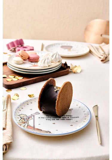 Karaca  Küçük Prens Yeni 6 Parça Seramik Pasta Seti 20 Cm