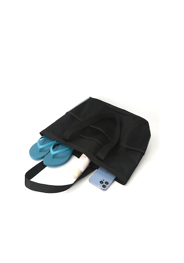 Skycity Beyaz Çok Amaçlı Katlanabilir Ağ Desenli Çanta - Plaj, Spor, Yürüyüş İçin Dayanıklı Poliester Büyük Kapasiteli Taşıma Çantası Beyaz