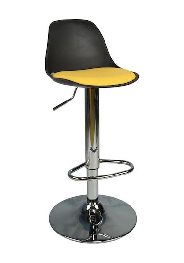 Bürocci Nadya Bar Sandalyesi - Sarı Deri - 9537S0113 Çok Renkli