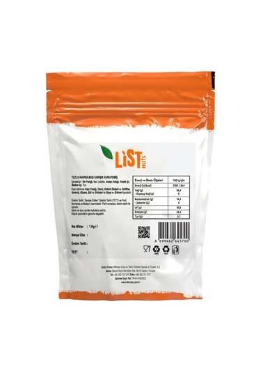 List Nuts Kavrulmuş Lüks Karışık Kuruyemiş 1 KG