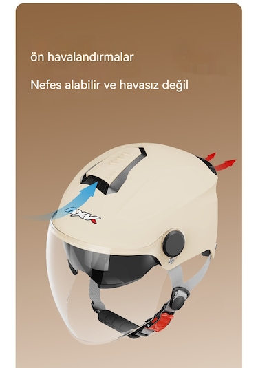 Eternal Luck Bk-309 Elektrikli Bisiklet Kaskı Dört Mevsim Açık Yarım Kask Pembe