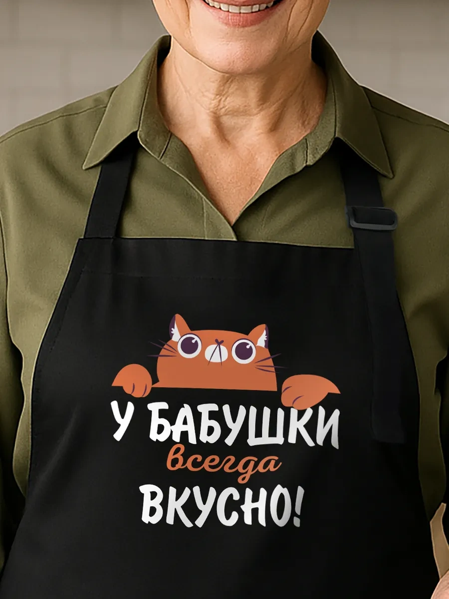 Vau Fartuk Büyükanne İçin Mutfak Önlüğü 266760214 Siyah