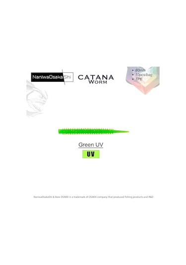 Naniwaosakashi Catana Worm 8cm 10pcs Silikon Yem