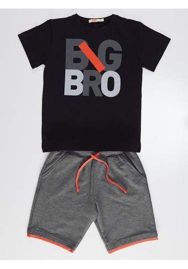 Denokids Mushi Big Bro Erkek Çocuk Şort Takım Çok Renkli