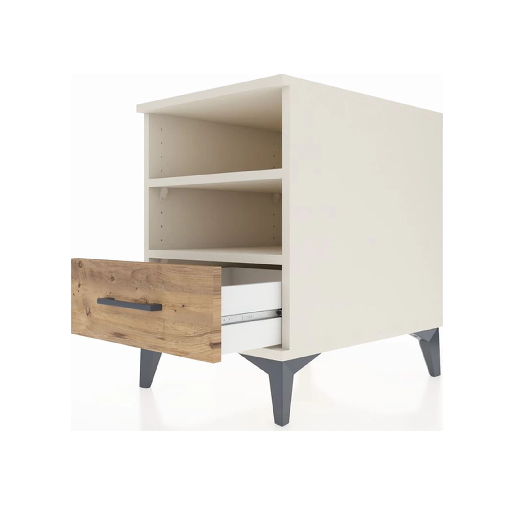 Kronos Komodin 2 Raflı Tek Çekmeceli 44x59x64 Aytaşı-çam Aytaşı