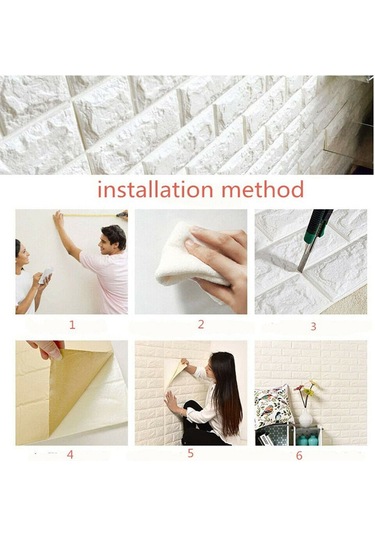 10 Adet 38 35 Cm 3d Duvar Sticker Kendinden Yapışkanlı Duvar Kağıdı Beyaz Beyaz Çok Renkli