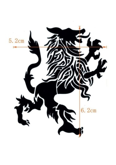 Geçici Dövme Aslan Logo Ejder Canavar Pençe Figür Su Geçirmez Tattoo Kol Bilek Omuz Sırt Dövmesi