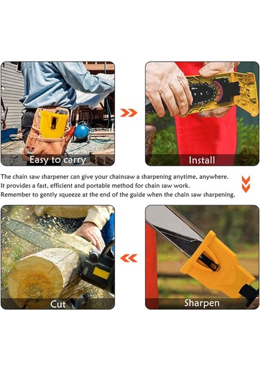 Padalink 14-20" Taşlama Taşı İle Zincirli Testere Bileme Aleti - Abs Plastik, Pratik Ve Hızlı