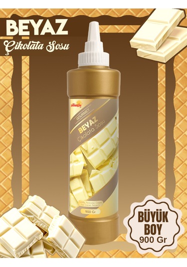 Beyaz Çikolata Sos - Waffle & Krep & Pankek & Tatlı & Dondurma & Kruvasan Sos - 900 Gr