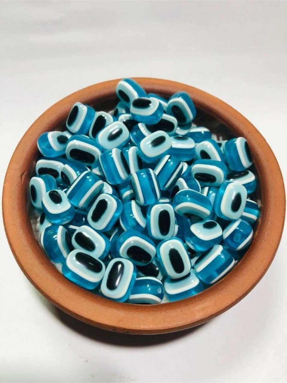 12mm Oval Plastik Danagöz Boncuk - 25 Adet