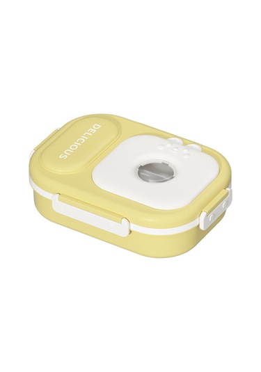 316 Paslanmaz Çelik Yalıtımlı Öğle Yemeği Kutusu Kullanışlı Öğle Yemeği Kutusu İki Bölmeli Pembe