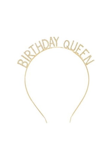 Taşlı Taç Birthday Queen - Altın Tüm Yaşlar