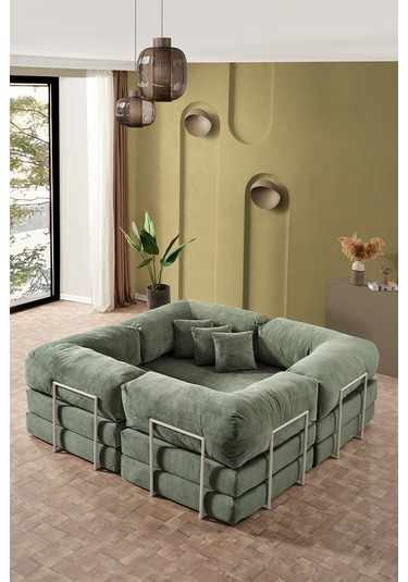 Legom Avanos Aktivite Koltuğu Yatak Olabilen Çok Amaçlı Kanepe Koltuk Takımı Yeşil Yeşil